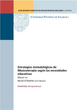 Estrategias metodológicas de Musicoterapia según las necesidades educativas - Máster en MUSICOTERAPIA (13ª Edición) Modalidad: Semipresencial