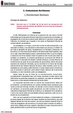 I. Comunidad Autónoma - Disposiciones Generales