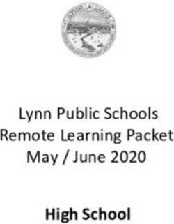 High School Lynn Public Schools Remote Learning Packet May / June 2020