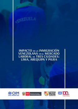 LIMA, AREQUIPA Y PIURA - IMPACTO DE LA INMIGRACIÓN VENEZOLANA EN EL MERCADO LABORAL DE TRES CIUDADES: OIM Perú
