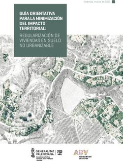 GU&Iacute;A ORIENTATIVA PARA LA MINIMIZACI&Oacute;N DEL IMPACTO TERRITORIAL: REGULARIZACI&Oacute;N DE VIVIENDAS EN SUELO NO URBANIZABLE - Valencia, marzo de 2021