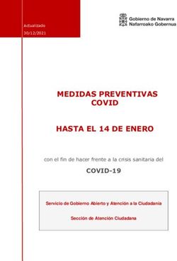 MEDIDAS PREVENTIVAS COVID HASTA EL 14 DE ENERO - COVID-19 PREVENTIVAS Y - Binter