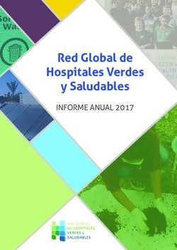 Red Global de Hospitales Verdes y Saludables - INFORME ANUAL 2017