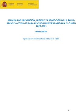 MEDIDAS DE PREVENCI&Oacute;N, HIGIENE Y PROMOCI&Oacute;N DE LA SALUD FRENTE A COVID-19 PARA CENTROS UNIVERSITARIOS EN EL CURSO - 2020-2021 Aprobado en Comisi&oacute;n ...