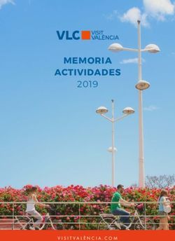 MEMORIA ACTIVIDADES 2019 - Fundaci&oacute; Visit Val&egrave;ncia