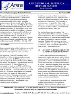 RESUMEN DE SALUD PÚBLICA - FÓSFORO BLANCO