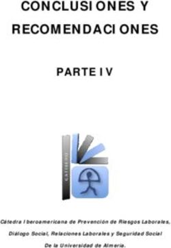 CONCLUSIONES Y RECOMENDACIONES - PARTE IV - Cátedra Iberoamericana de Prevención de Riesgos Laborales, OISS
