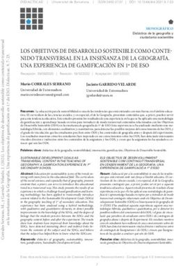 LOS OBJETIVOS DE DESARROLLO SOSTENIBLE COMO CONTE- NIDO TRANSVERSAL EN LA ENSE&Ntilde;ANZA DE LA GEOGRAF&Iacute;A. UNA EXPERIENCIA DE GAMIFICACI&Oacute;N EN 1&ordm; DE ESO