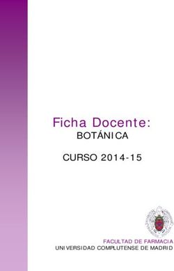 Ficha Docente: BOTÁNICA CURSO 2014-15 - FACULTAD DE FARMACIA UNIVERSIDAD COMPLUTENSE DE MADRID