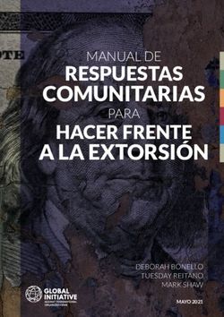 COMUNITARIAS A LA EXTORSI&Oacute;N - RESPUESTAS HACER FRENTE - Global Initiative Against ...