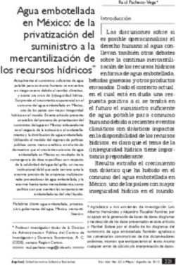 Agua embotellada en México: de la privatización del suministro a la mercantilización de los recursos hídricos