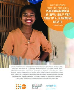 PROGRAMA MUNDIAL DE UNFPA-UNICEF PARA PONER FIN AL MATRIMONIO INFANTIL