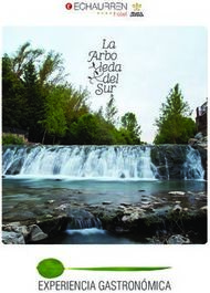 EXPERIENCIA GASTRONÓMICA - La Arboleda del Sur