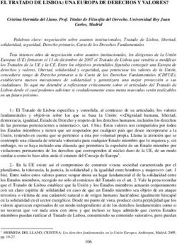 EL TRATADO DE LISBOA: UNA EUROPA DE DERECHOS Y VALORES?