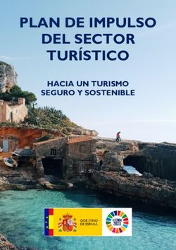 PLAN DE IMPULSO DEL SECTOR TURÍSTICO - HACIA UN TURISMO SEGURO Y SOSTENIBLE - Confebus