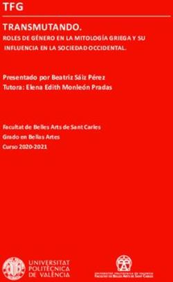 TFG TRANSMUTANDO. ROLES DE GÉNERO EN LA MITOLOGÍA GRIEGA Y SU INFLUENCIA EN LA SOCIEDAD OCCIDENTAL.