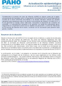 Actualizaci&oacute;n epidemiol&oacute;gica - Influenza en el contexto de la pandemia por COVID-19 28 diciembre 2021 - ReliefWeb
