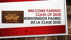 WELCOME PARENTS CLASS OF 2020 BIENVENIDOS PADRES DE LA CLASE 2020
