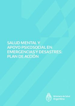 SALUD MENTAL Y APOYO PSICOSOCIAL EN EMERGENCIAS Y DESASTRES: PLAN DE ACCIÓN